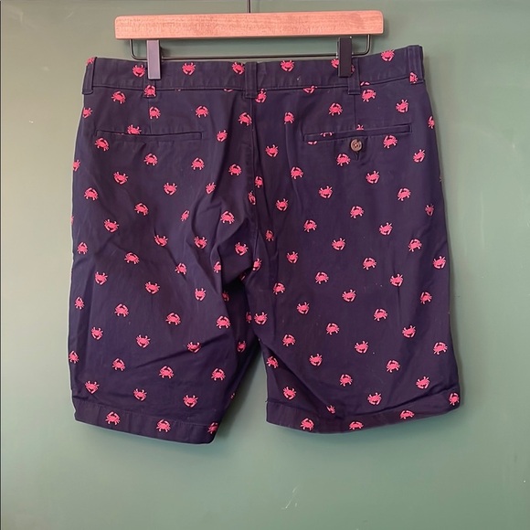 J.Crew Men's Navy Classic Chino Shorts w/red Crabs Summer Coastal - Picture 5 of 7